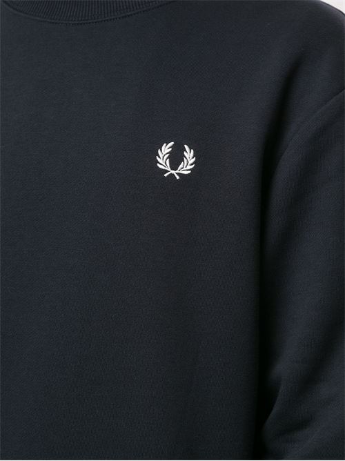 felpa uomo girocollo navy FRED PERRY | M7535248